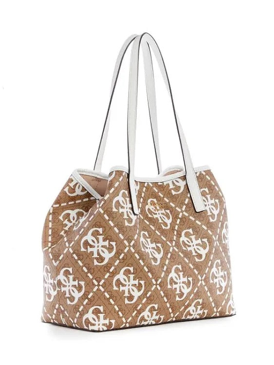 Guess Vikky Medium 4G Basique Monogram Logo Tote Bag