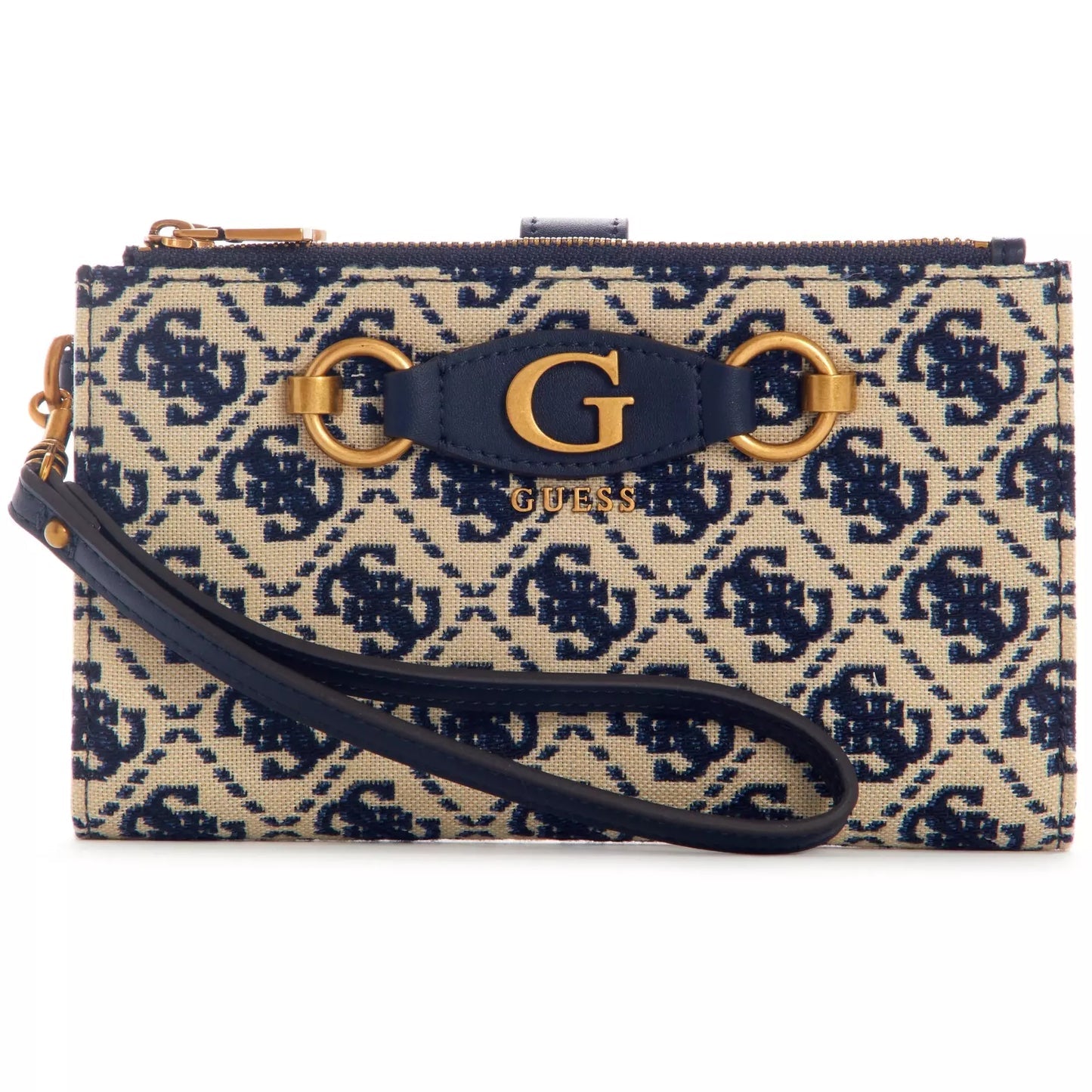 Guess Izzy 4G Monogram Jacquard Double Zip Organizer