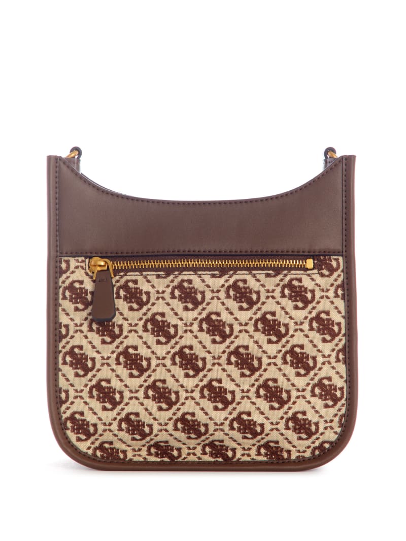 Guess Katey Small 4G Jacquard Monogram Hobo Crossbody