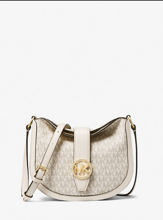 Michael Kors Gabby Small Signature Logo Hobo Crossbody Bag