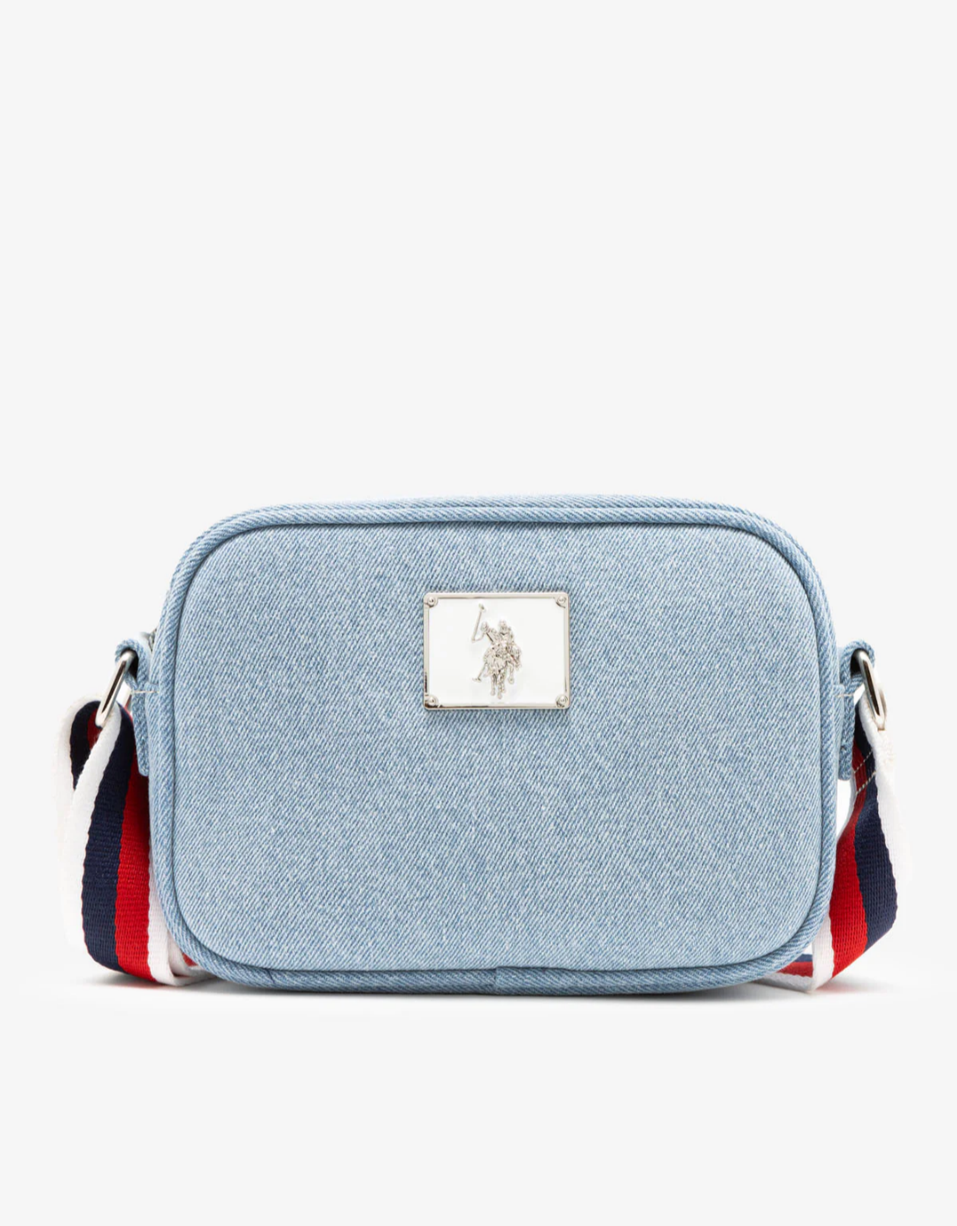 U.S. POLO ASSIGN DENIM ZIP CROSSBODY BAG